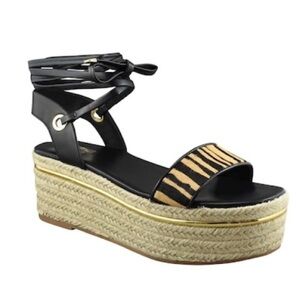 Bleecker & Bond | DSW | Odette Espadrille Platform Wedge Sandal Tiger Print 8.5